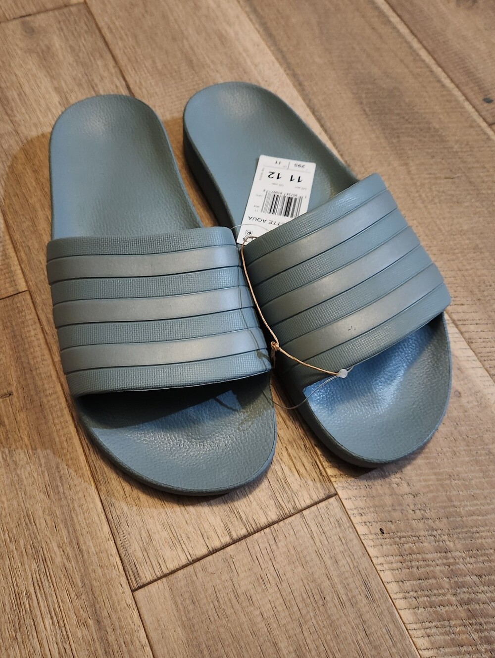 Adidas Men's Adilette Aqua All Light  Blue  Slides Sandals Mens Size 11